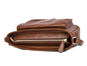 Chic Brown Leather Crossbody – Minimal & Versatile