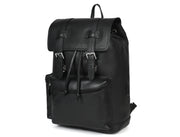 Classic Black Leather Backpack – Full Grain Edition