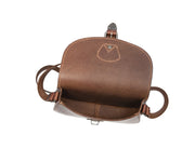 Elegant Brown Leather Crossbody – Top Grain Minimal Style
