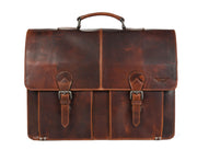 Vintage Leather Messenger Bag – Handcrafted Travel Organizer