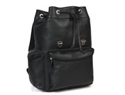 Classic Black Leather Backpack – Full Grain Edition