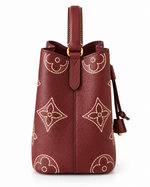 Bottom view of Seraphine burgundy shoulder bag
