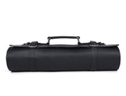 Tuscania Chef Knife Roll & Carry Bag – Raven Black (Top Grain Leather)