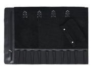 Tuscania Chef Knife Roll & Carry Bag – Raven Black (Top Grain Leather)