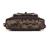 Leather Canvas Backpack – Vintage Utility Bag for Travel