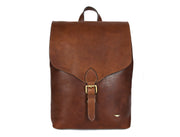 Leather Backpack – Classic Black Travel & Work Companion