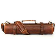Tan Leather Knife Roll – Handcrafted in Top Grain Leather