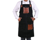 Serena Suede Apron – Raven Black