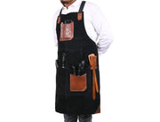 Serena Suede Apron – Raven Black