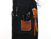 Serena Suede Apron – Raven Black
