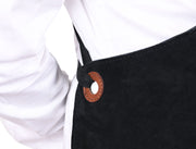 Serena Suede Apron – Raven Black