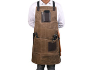 Turin Waxed Canvas Apron – Olive Green Workwear