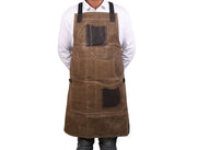 Turin Waxed Canvas Apron – Olive Green Workwear