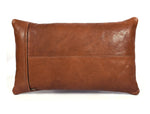 Arizona Leather Pillow Cover - Brown - Cabrini - Elegance Perfected