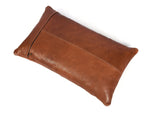 Arizona Leather Pillow Cover - Brown - Cabrini - Elegance Perfected