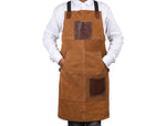 Arucas Suede Apron - Caramel Brown - Cabrini - Elegance Perfected