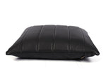 Baltimore Leather Pillow Cover Raven Black - Cabrini - Elegance Perfected