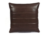 Baltimore Leather Pillow Cover - Walnut Brown - Cabrini - Elegance Perfected