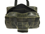 Brooks Upcycled Leather Duffle Bag – Seaweed - Cabrini - Elegance Perfected