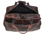 Brooks Upcycled Leather Duffle Bag Walnut - Cabrini - Elegance Perfected