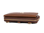 Brown Chic Leather Crossbody Bag - Cabrini - Elegance Perfected