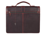 Cabrini Ember Leather Briefcase – Lockable & Padded for Laptops - Cabrini - Elegance Perfected