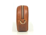 Cabrini Heart - Shaped Leather Crossbody Bag – Brown with Floral Lining - Cabrini - Elegance Perfected