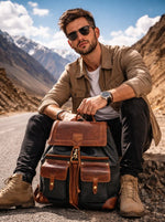 Cabrini Heritage Leather Backpack Vintage Tan Handcrafted Classic Travel Companion - Cabrini - Elegance Perfected