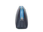 Cabrini Navy & Blue Leather Pouch – Pebble - Grain Texture - Cabrini - Elegance Perfected