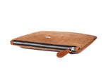 Cabrini Starlit Leather & Suede Zip Pouch – Brown - Cabrini - Elegance Perfected