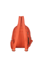 Chic Coral Quilted Leather Women's Backpack – Elegant, Stylish & Compact - Cabrini - Elegance Perfected