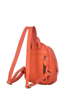 Chic Coral Quilted Leather Women's Backpack – Elegant, Stylish & Compact - Cabrini - Elegance Perfected