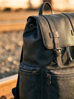 Classic Black Leather Backpack – Full Grain Edition - Cabrini - Elegance Perfected