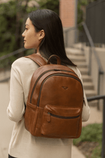 Classic Leather Backpack for Men & Women - Cabrini - Elegance Perfected