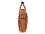 Classic Leather Portfolio Laptop Bag - Professional Work Briefcase - Cabrini - Elegance Perfected
