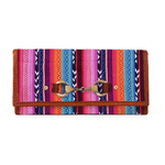 Dakota Jacquard Wallet – Tan Leather Trim - Cabrini - Elegance Perfected