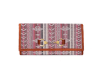 Dakota Jacquard Wallet – Tan Leather Trim - Cabrini - Elegance Perfected
