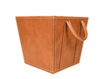 Damocle Leather Bin - Caramel Brown - Cabrini - Elegance Perfected