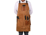 Florence Suede Apron - Light Brown - Cabrini - Elegance Perfected