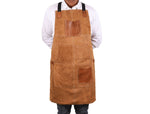 Florence Suede Apron - Light Brown - Cabrini - Elegance Perfected