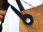 Florence Suede Apron - Raven Black - Cabrini - Elegance Perfected