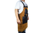 Florence Suede Apron - Raven Black - Cabrini - Elegance Perfected
