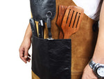 Florence Suede Apron - Raven Black - Cabrini - Elegance Perfected