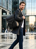 Full Grain Leather Laptop Backpack Vista Edition - Unisex - Cabrini - Elegance Perfected