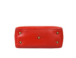Full Grain Leather Tote Bag Red - Cabrini - Elegance Perfected