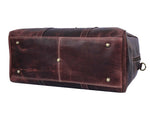 Full Grain Leather Weekender Bag – Hickory Brown - Cabrini - Elegance Perfected