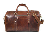 Full Grain Leather Weekender Bag – Penny Brown - Cabrini - Elegance Perfected