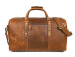 Full Grain Leather Weekender Bag – Tawny Brown - Cabrini - Elegance Perfected