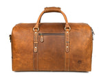 Full Grain Leather Weekender Bag – Tawny Brown - Cabrini - Elegance Perfected