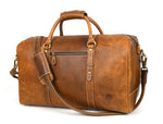 Full Grain Leather Weekender Bag – Tawny Brown - Cabrini - Elegance Perfected